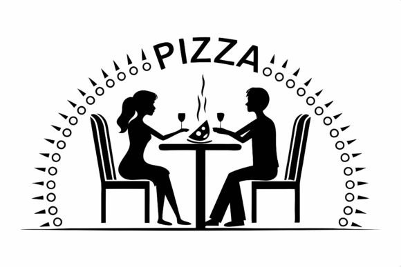 Couple Dancing in Silhouette on White Ba