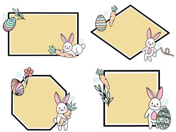 Easter Frame Rabbit Background