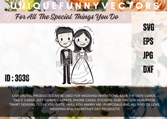 Love and Marriage Stick Figure Svg 3038