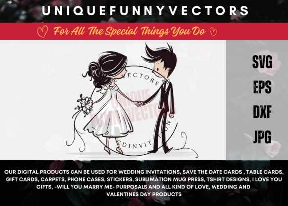 Love and Marriage Stick Figures SVG 3023