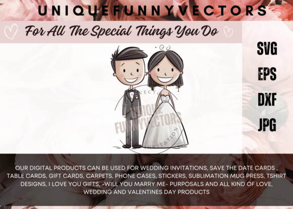 Love and Marriage Stick Figures SVG 3033