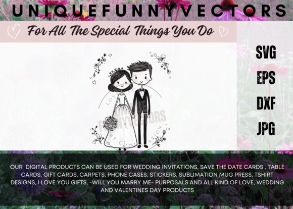 Love and Marriage Stick Figures SVG 3137