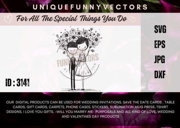 Love and Marriage Stick Figures SVG 3141