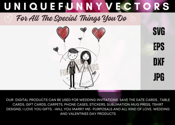 Love and Marriage Stick Figures SVG 3167