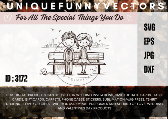 Love and Marriage Stick Figures SVG 3172
