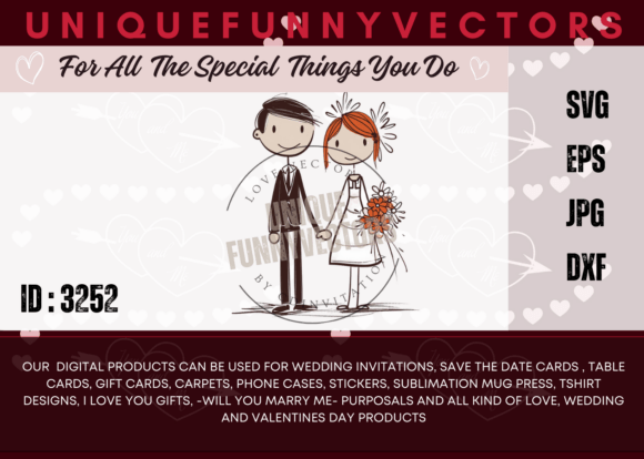 Love and Marriage Stick Figures SVG 3252