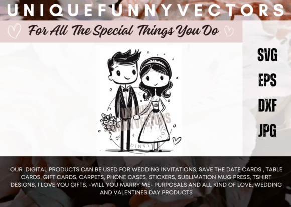 Love and Marriage Stick Figures SVG 3533