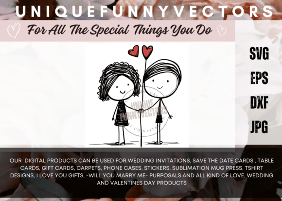 Love and Marriage Stick Figures SVG 3620