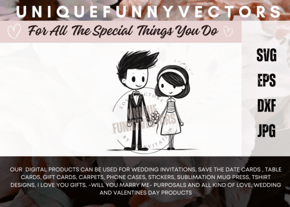 Love and Marriage Stick Figures SVG 3631
