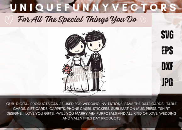 Love and Marriage Stick Figures SVG 3633