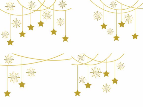 New Year Star Firework Decoration