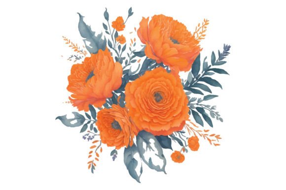 Watercolor Orange Flower Embroidery Design Review